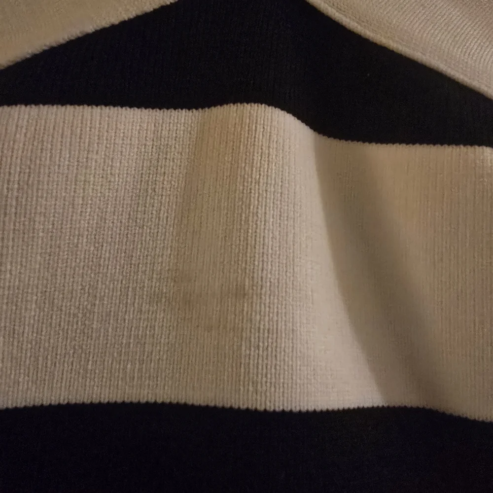 BNWT Striped Black and White Cross Strap Knit Mini Dress - Picture 8 of 13